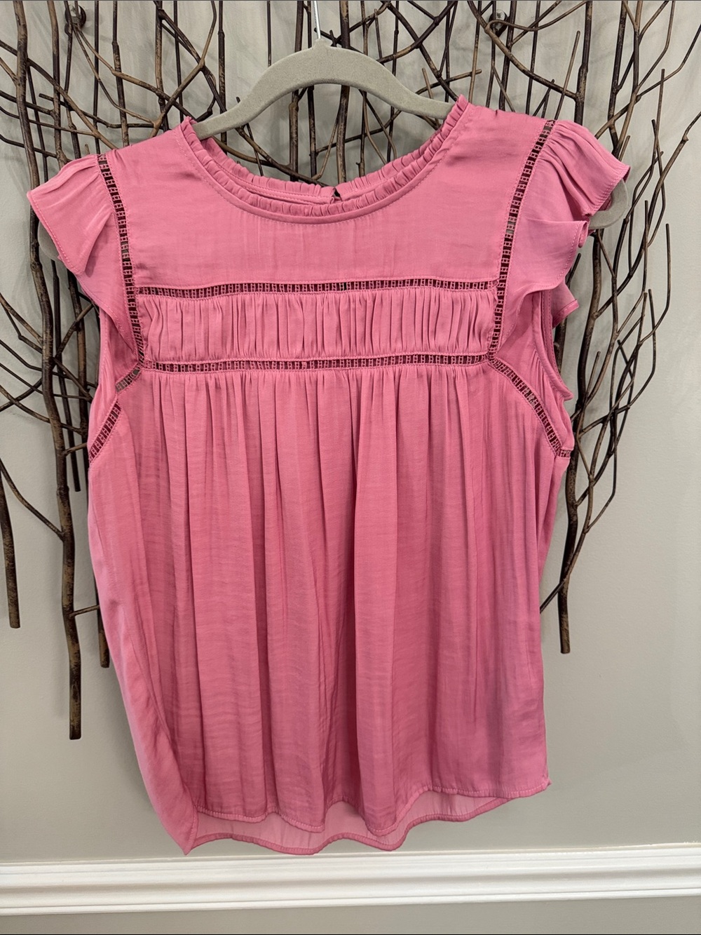 Liverpool Rose Pink Flutter Sleeve Camisole